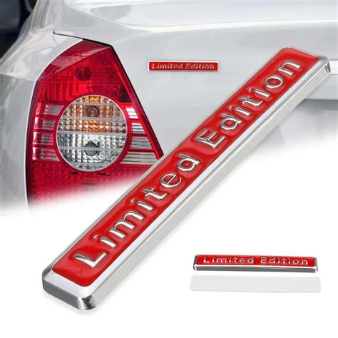 3d Red Limited Edition Logo Emblem Badge Metal Sticker Decal Auto Car