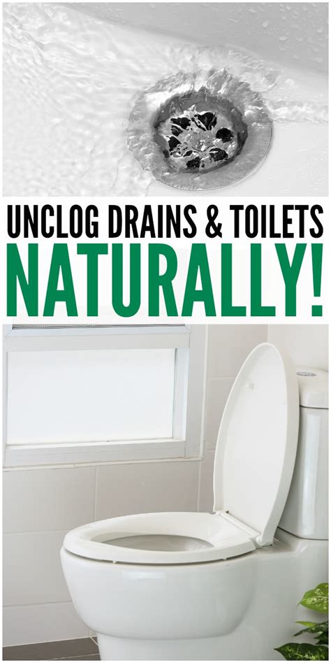 chemical  unclog drains toilets naturally