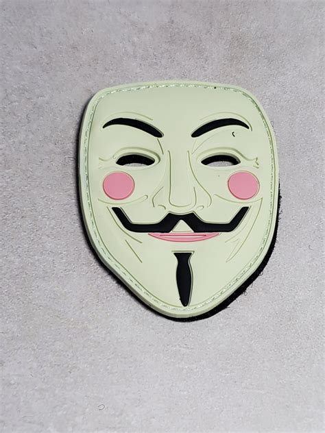 Guy Fawkes Mask 3d Pvc Morale Patch Tier One Armament