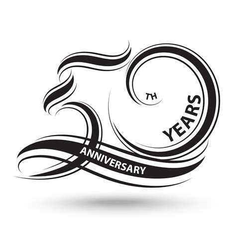 Black 50th Anniversary Sign And Logo For Celebration Symbol 535816
