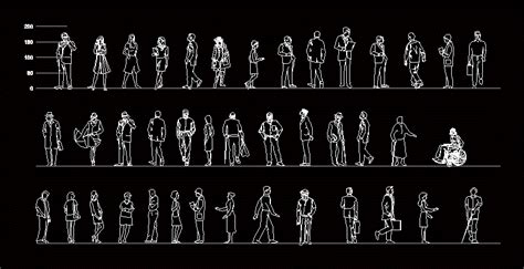 People Standing 2d Dwg Block For Autocad Designs Cad