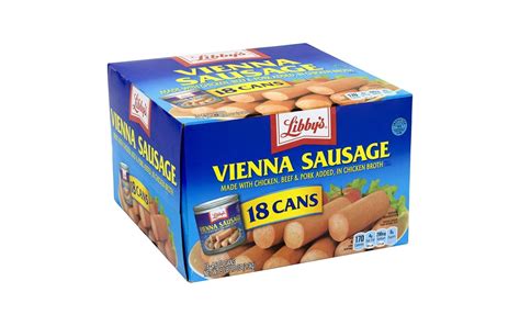 Libbys Vienna Sausage In Chicken Broth Cans 46 Oz 18 Count