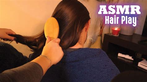 ASMR Relaxing Hair Play Hair Brushing Scratching Soft Whispering