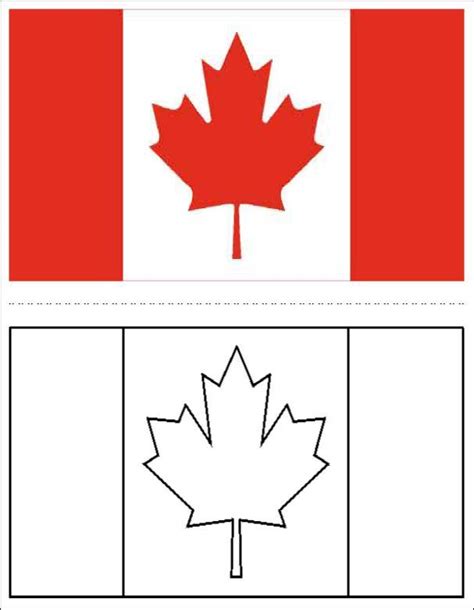 Desenho Da Bandeira Do Canada Para Colorir E Imprimir Images