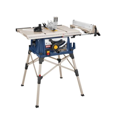 10 In Portable Table Saw With Stand Ryobi Tools