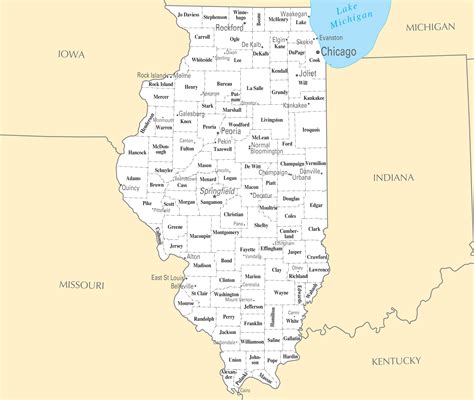 5 Largest Cities In Illinois Map Map