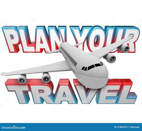 plan your travel itinerary words airplane background stock illustration illustration of agency