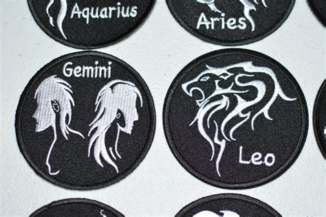 Astrology Zodiac Birth Sign Iron On Embroidered Clothing Etsy