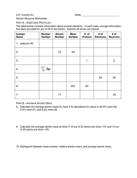 Section 4.1 early theories of matter. 11 Best Images of Atom Worksheets With Answer Keys - Atoms ...