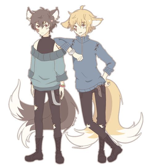 Kitsune Twins By Peapup On Deviantart