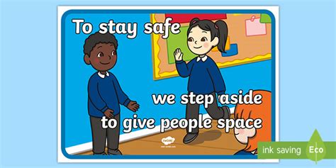 Keep Safe Step Aside Display Poster Teacher Made