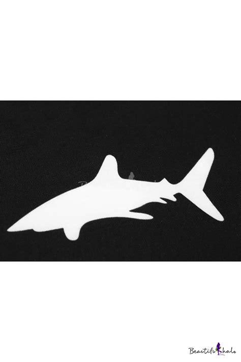 Shark Print Straps Scoop Neck Crop Tank