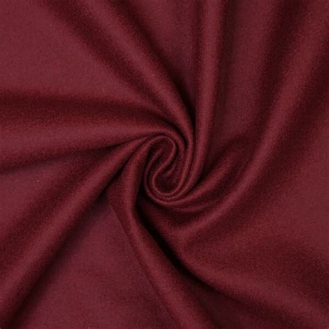 Wool Melton Burgundy Sample Gala Fabrics