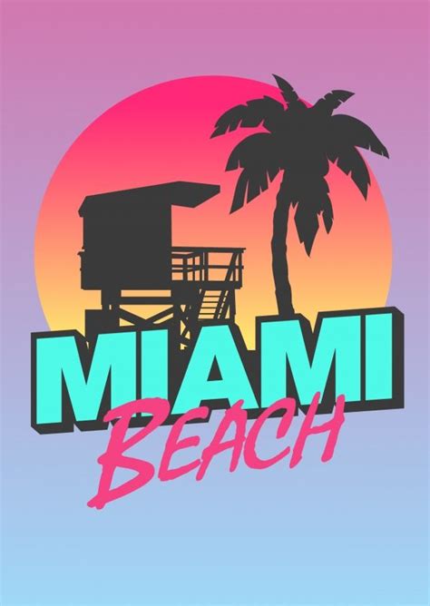 Miami 80s Retro Style Card Urlaubsgrüße Und Sprüche 🗺️