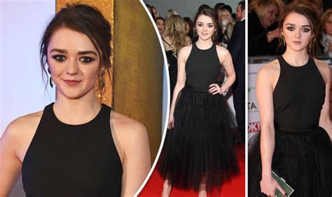 Ntas 2016 Maisie Williams Nails Gothic Glamour In Dramatic Black Gown