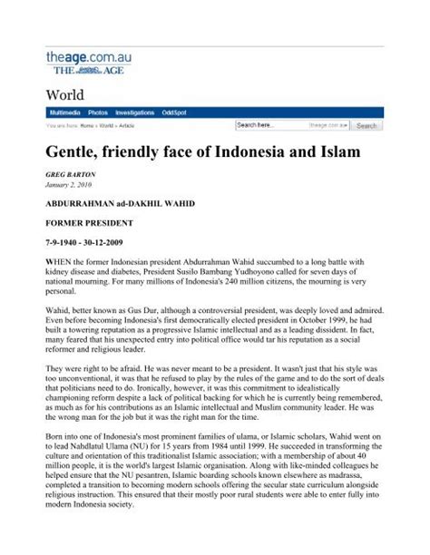 Gentle Friendly Face Of Indonesia And Islam