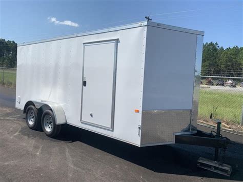 New 7x16 Enclosed Cargo Trailer White Or Black In Stock Near Me
