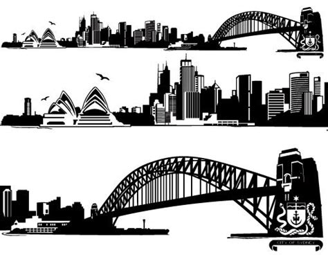 Sydney Skyline Silhouette Tattoos Silhouette Art Unique Drawings Art