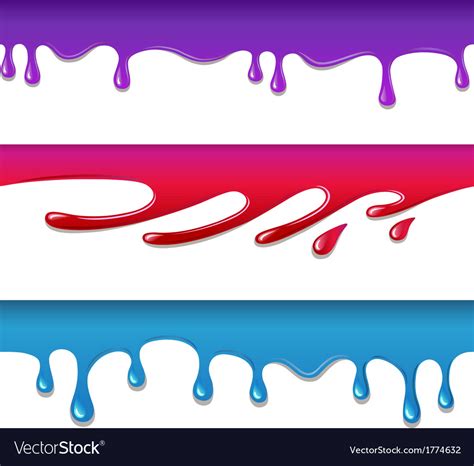 Colored Seamless Drips Royalty Free Vector Image
