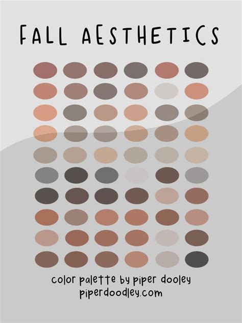Fall Aesthetics Mega Palette Skin Palette Color Inspo Mega Palette