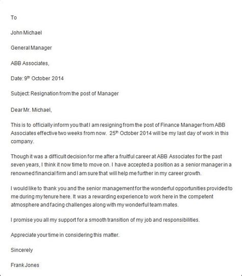 resign letter  professional   docx
