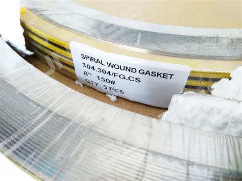 Spiral Wound Gasket 8inch Cl150 Cs Outer Ring Ss304 Inner Ring