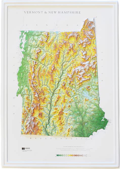 Buy New Hampshire Relief Map Flagline