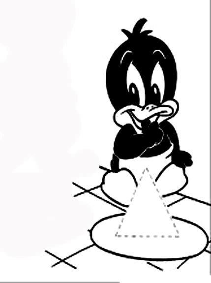 Cartoon Design Baby Daffy Duck Coloring Pages Looney Tunes