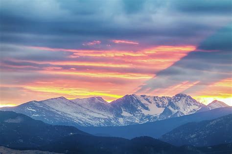 Colorado Rocky Mountain Sunset Waves Of Light Part 1 Photograph By