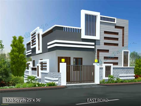Simple House Front Wall Design Indian Style Draw O