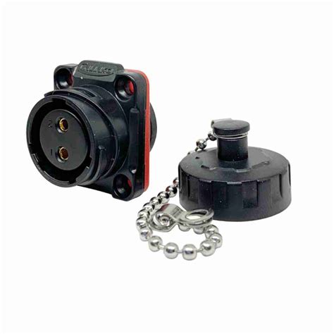 Ip67 Waterproof 2 Pole Socket Panel Mount Connector