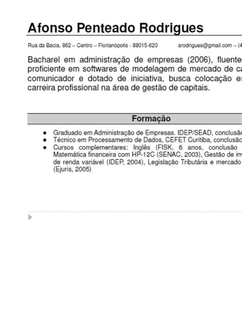 Carta De Apresentaã§Ã£o Em Curriculo Financial Report