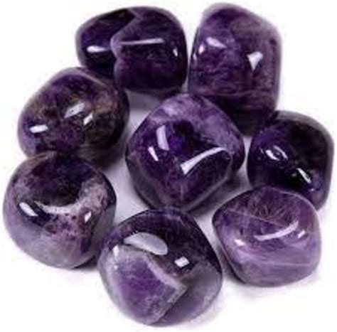 Natural Dream Amethyst Polished Tumbled Stone Dark Purple Etsy