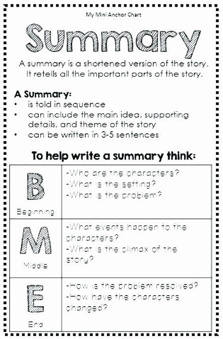 20 Summarizing Worksheets 2nd Grade Worksheet For Kids Story Elements