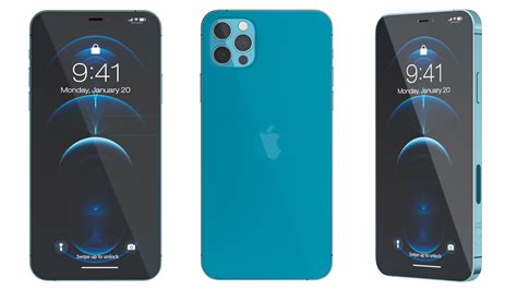 Apple Iphone 12 Pro Max Bleu Pacifique Modèle 3d 39 3ds Blend C4d