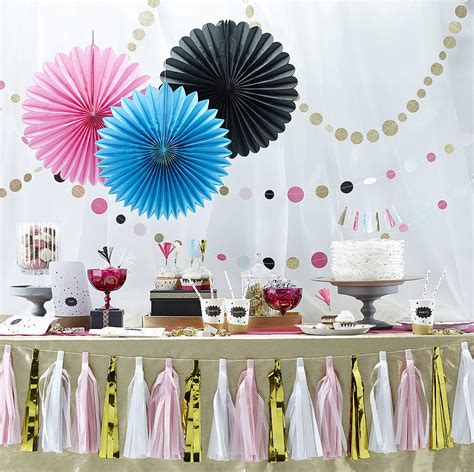 Tissue Party Wall Fan Hanging Decorations By Ginger Ray