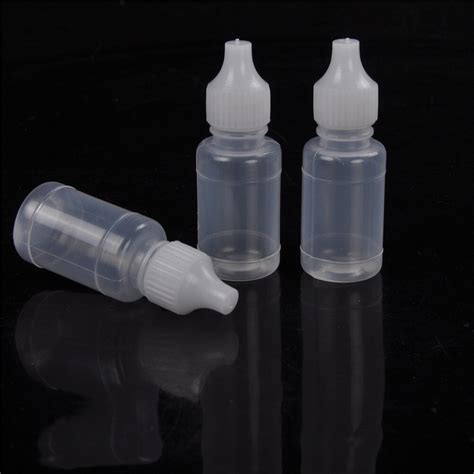 50pcs 10ml Eye Liquid Childproof Cap Thin Tip Dropper Bottles Plastic