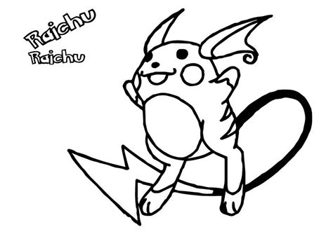 Pokemon Coloring Pages Raichu Pokemon Pikachu Raichu Coloring Pages