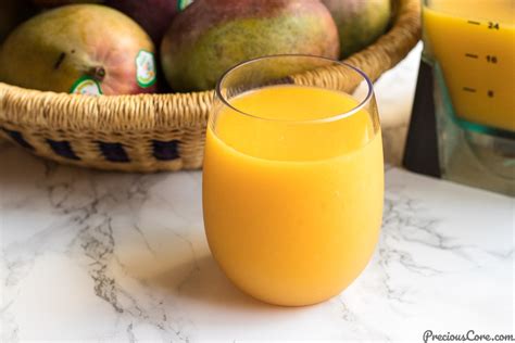 Mango is high in fiber, as well as vitamin a, b6, c, and e, making it quite nutritious for both humans and dogs. MANGO JUICE | Precious Core