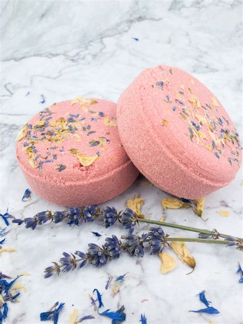 Natural Lavender Bath Bombs Large Bath Fizzy Relaxing Bath Etsy