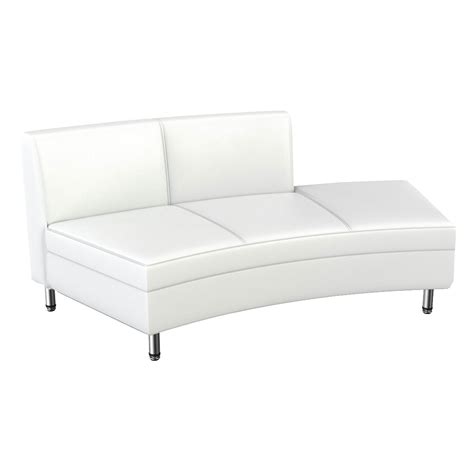 White Contempo Sofa Ii Chaise Section Lounge Furniture Sofas