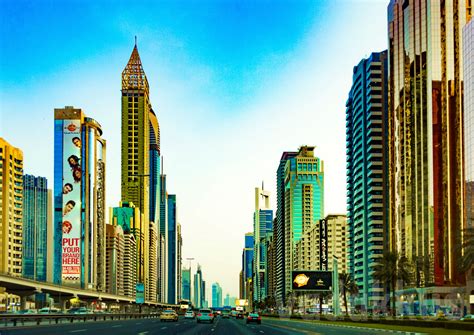 Dubais Surreal Financial District Skyline On Sheikh Zayed Road Fottams