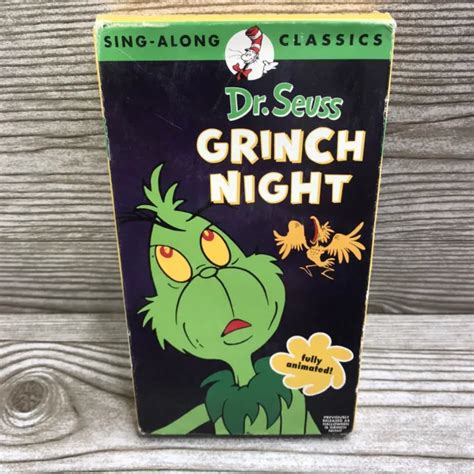 Rare Dr Seuss Vhs Lot Sing Along Classics Grinch Nigh Vrogue Co