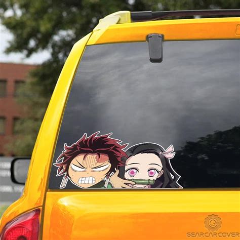 Tanjiro And Nezuko Car Sticker Funny Custom Demon Slayer Anime Car Dec