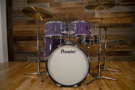 Premier B303 4 Piece Mahogany Drum Kit Royal Purple Includes Lokfast