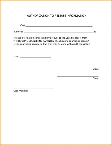 Authorization To Release Employee Information Form Fi