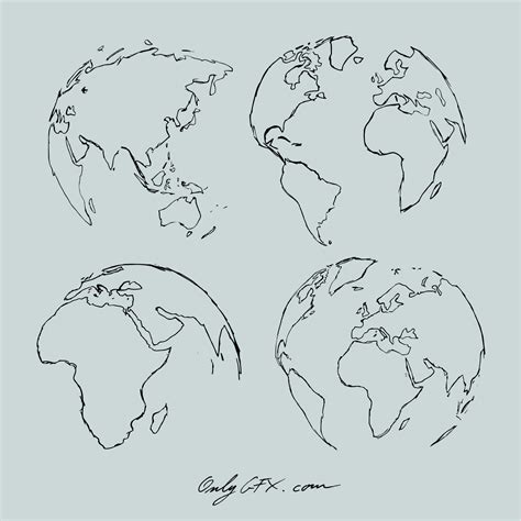 Earth Drawing Doodle Vector Eps Svg Png Transparent