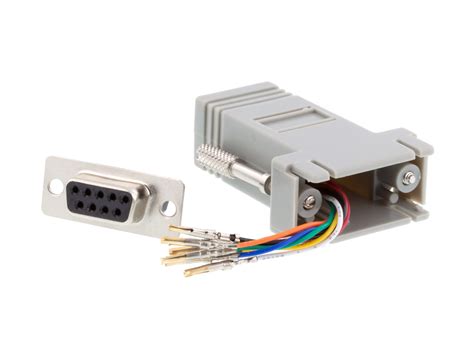 Modular Adapter Kit Db9 Female To Rj45 Gray Computer Cable Store