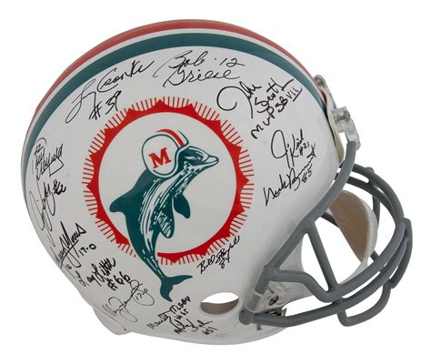 Lot Detail 1972 Miami Dolphins Undefeated Season Team Signed Riddell Helmet With 27 Signatures