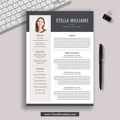 Pre Formatted Resume Template With Resume Icons Fonts And Editing Guide Unlimited